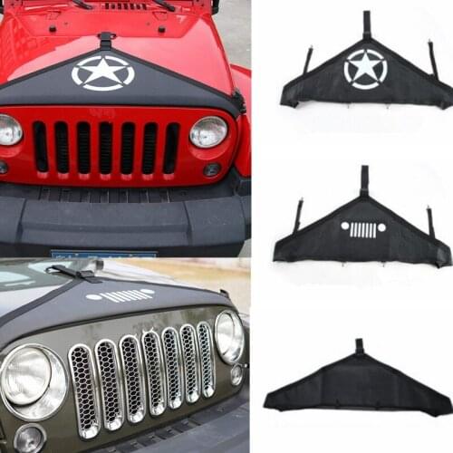 Hood Cover Star USA Flag Engine Cover Head Decoration Canvas for Jeep Wrangler JK Face style Front Hood Protective Bra Cover