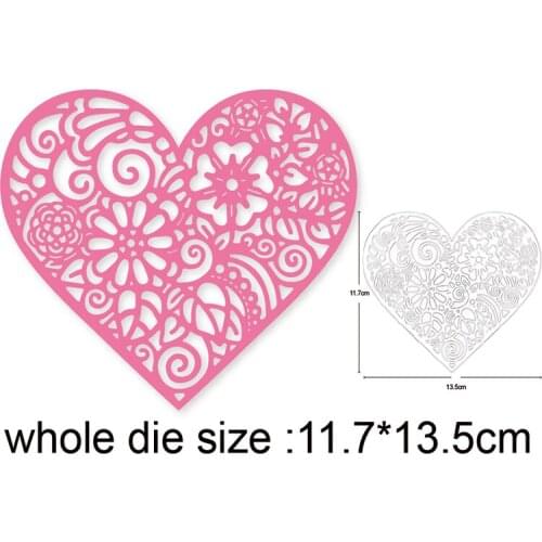 Flower Heart Frame Metal Cutting Dies Scrapbooking Stencils dies DIY Album Card Decoration Embossing Die Cut Craft Dies 2020 NEW