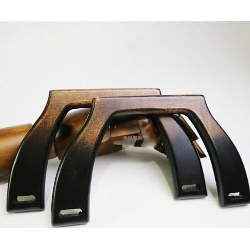 Two Pcs Solid Wood Bag Hanger Factory Supplier Wood Purse Handle Diy Bag Parts Diy Hardware Accessories U Shape Vintage Handle