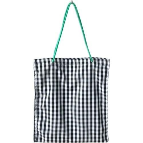 Classic Plaid Shoulder Bag Women Cotton Fabric Big Tote Bag Korean Style Female Sling Bags Casual Shopping Handbag Winter New