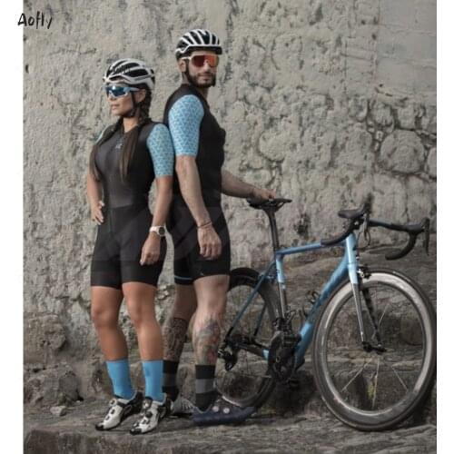 Kafitt Summer blue and pink Short sleeve cycling suit mans cycling clothing Jumpsuit macao female cyclist monkey kafit cycling