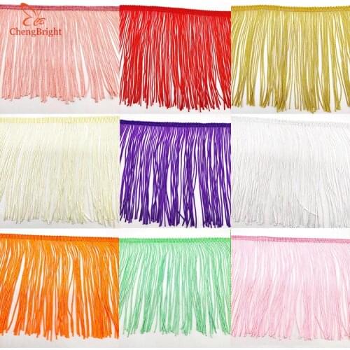 ChengBright 10Yards 15cm Wide Lace Fringe Trim Tassel Fringe Trimming For DIY Latin Dress Stage Clothes Accessories Lace Ribbon