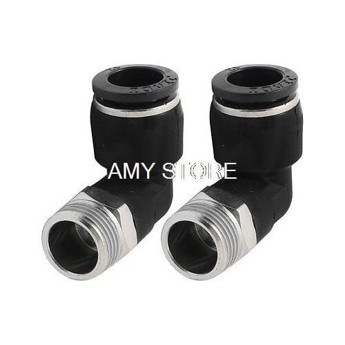 Elbow Design 12mm Hole 1/2" BSPT Threaded Pneumatic Quick Joint Connector