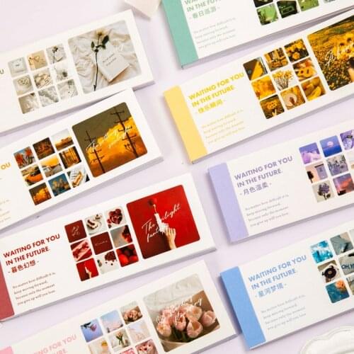 Mengtai 30pcs INS Style Sticker book landscape Decorative Diary Scrapbooking diy Label Diary Stationery Album Journal Planner