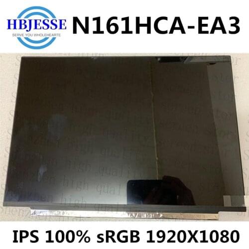 Original 16.1''N161HCA-EA3 Laptop Matrix LCD Screen Matte 40 Pins IPS FHD 1920X1080 Panel replacement 100% sRGB
