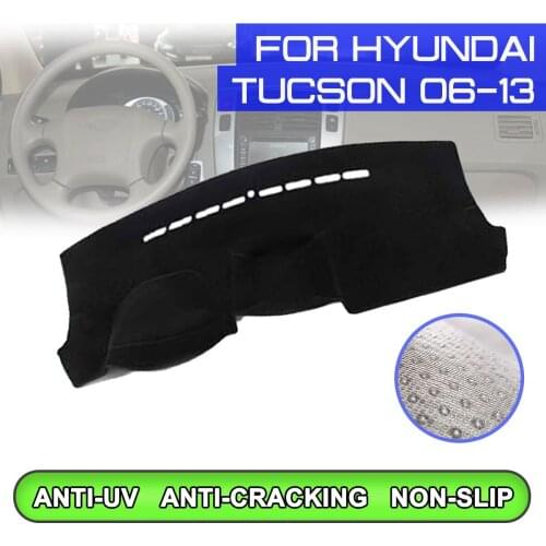 Car Dashboard Mat Anti-dirty Non-slip Dash Cover Mat UV Protection Shade for Hyundai Tucson 2006 2007 2008 2009 2010 2011-2013