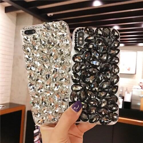 Luxury 3D Color Diamond Case Rhinestone Bling Phone Cover Crystal funda coque for SamsungS6 S7 S8 S9 S10 PLUS S10 Lite Note5 8 9