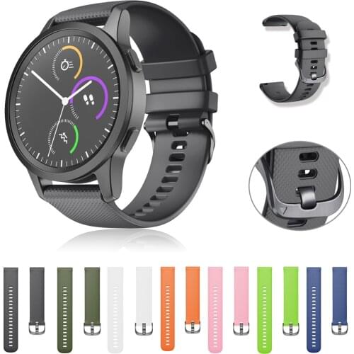 Colorful 20 22mm WatchBands Strap For Garmin Forerunner 245M 645 Vivoactive 4/3 Vivomove 3 HR Sport Silicone Wristband Bracelet