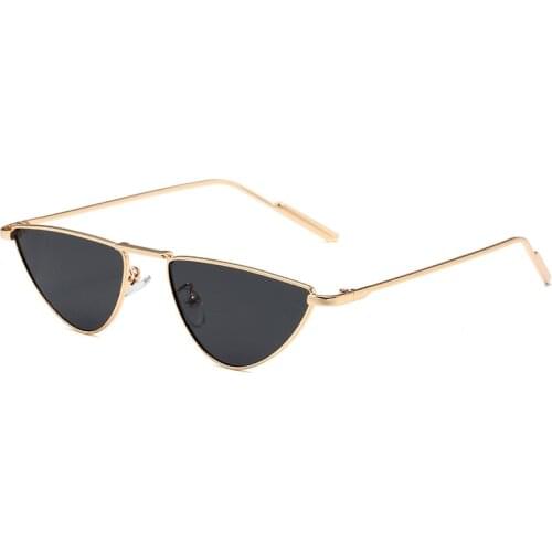 Luxury Brand Designer Small Frame Cat Eye Sunglasses Women Men Fashion Vintage Popular Travel Triangle Punk Sun Glasses Shades