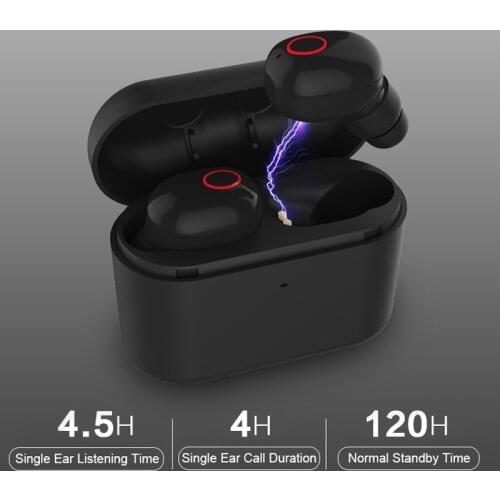 TWS Earphone Wireless Bluetooth Headphones 9D Stereo Sports Waterproof Earbuds Headsets With Charging Box Mic Noise Reduction