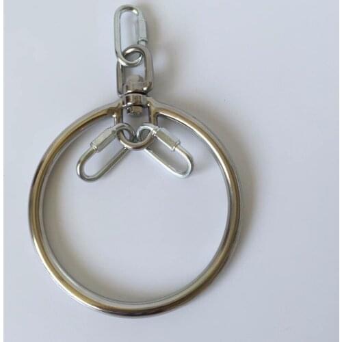 Unisex Stainless Steel Lifting Rope Sling Ring Rotatable Leash Rope Bondage O-Ring Adult Restraint Device BDSM Sex Games Toy