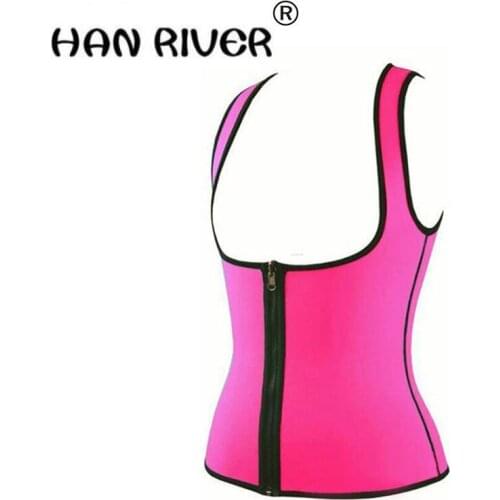 Women Advanced Zipper style sports sweat vest waist body sculpting clothing neoprene rubber abdomen court corset S-XXL hot sales