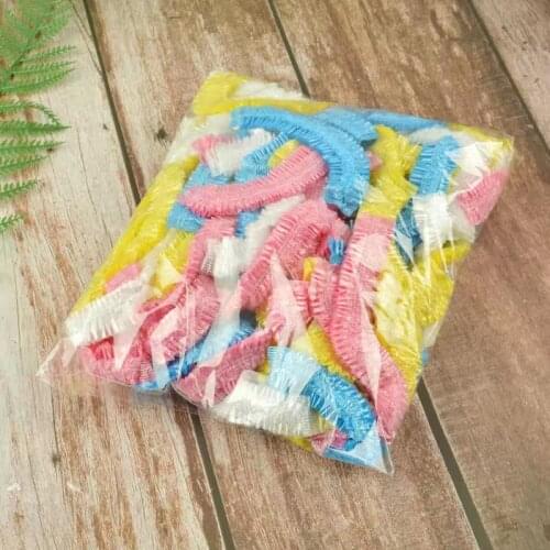 10pc Shower Caps Bathing Elastic Disposable Cap For Baths Saunas Accessories Hair Bonnet Salon Spa Hotel Home Use Night Hair Cap