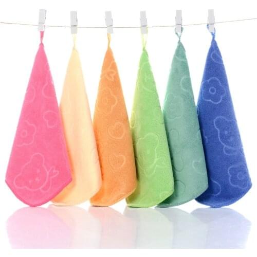 10pcs Soft Square Hand Towel Polyester Microfiber Bath Face Towel Handkerchiefs Absorbent Dishcloths Kitchen Accessories 25*25cm