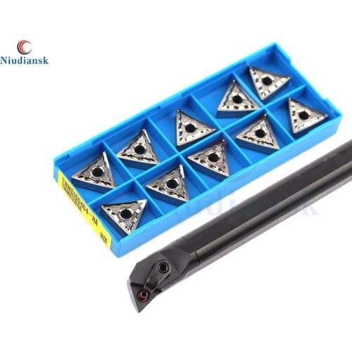 10pcs TNMG1604 CNC Lathe Tools Carbide Inserts 1pc S20R-MTQNR16 Internal Tool Holder S25S-MTQNR16 Arbor MTQNL Turning Tool Suit