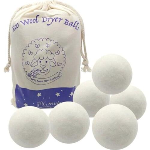 2.75inch 7cm Reusable Natural Fabric Softener Wool Dryer Balls To Static Reduces Helps Dry Clothes LX8702