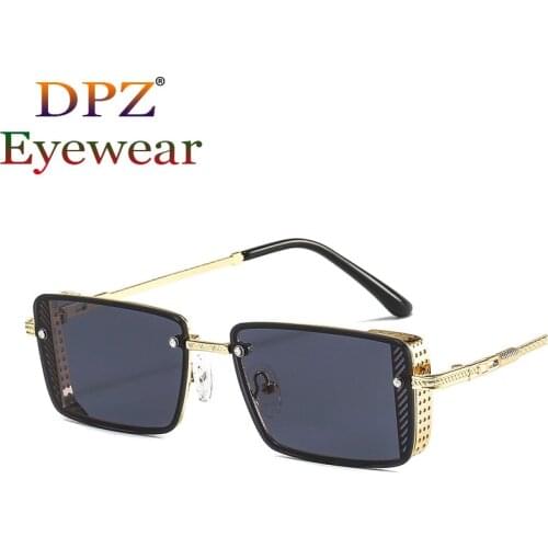 2021 New punk metal small square box fashion modern men and women sunglasses trend retro brand design sunglasses Oculos De Sol