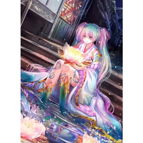 5D diamond painting Full square wall stickers Cross stitch haft diamentowy kit set Cuadros tools Cartoon Mosaic flower girl art