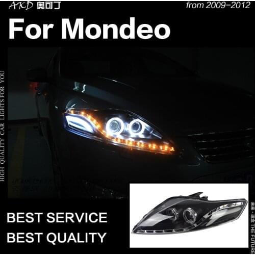AKD Car Styling Head Lamp for Ford Mondeo Headlights 2009 Fusion LED Headlight Dynamic Signal DRL Hid Bi Xenon Auto Accessories