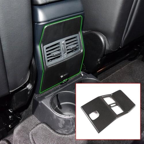 Auto Rear Air Conditioning Vent usb Cover Trim Sticker ABS Carbon Fiber For Mercedes Benz G Class W463 2007-2018 Car Accessory