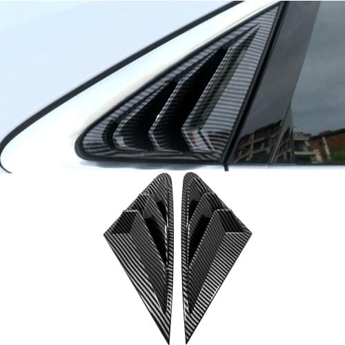 Car Accessories for Audi A3 8Y Sedan 2020 2021 2022 ABS Rear Window Louvers Shutters Blinds Cover Trim 2pcs
