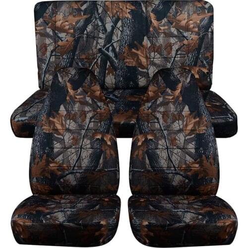 Auto Car Car Seat Covers Jungle Camouflage Seat Cover Simulation Tree Fabric SUV Off-Road Cushion