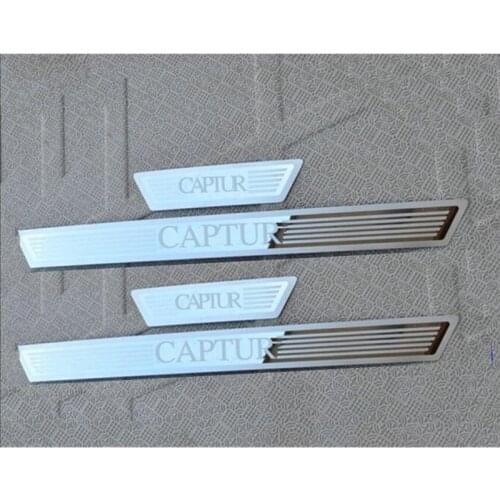 Car stickers styling for 2014-2016 Renault CAPTUR ultra-thin Stainless Steel outside Door Sill Scuff Plate high quality 4pcs