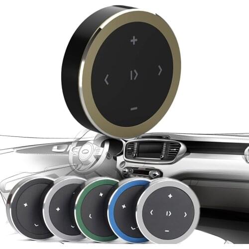 Bluetooth Media Steering Wheel Remote Control Selfie Start Siri Wireless Handsfree Car Kit for iPhone Android iOS