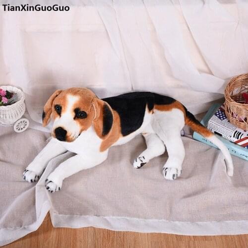 Large 58cm lovely prone beagle plush toy soft doll throw pillow birthday gift h2328