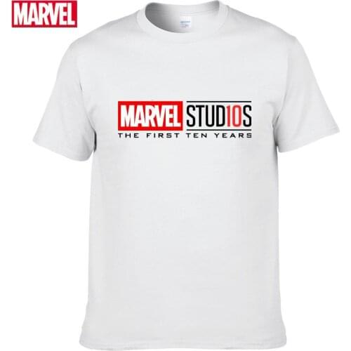 Disney Marvel Avengers Pure Cotton Printed T-shirt Summer Mens Comfortable Short Sleeve Trend Tops Men Clothing Shirts #4
