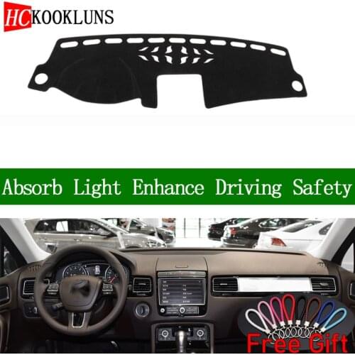 For Volkswagen Touareg 2011 2012-2018 Dashboard Cover Sun Shade Non-slip Dash Mat Pad Carpet Car Stickers Interior Accessories