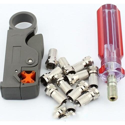 Cable F head line tools Extrusion type F head 75-5 wire stripping knife 10 inch booster