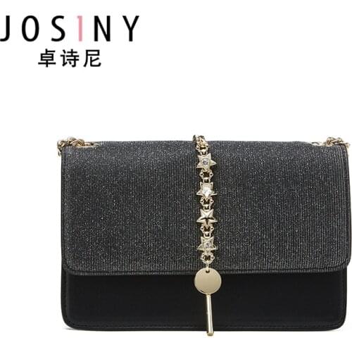 JOSINY 2021 New Messenger Bags For Women Ladies Shoulder bag Retro Casual Fashion Solid Color Chain