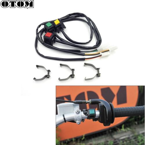OTOM Motorcycle Handlebar Switch Motorbike Power Ignition Start Switch Button For Yamaha Honda Ktm Suzuki Universal ATV Dit Bike