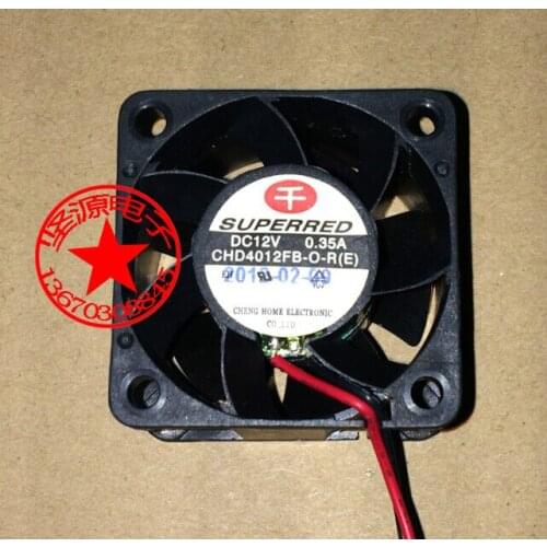 Free Shipping For SUPERRED CHD4012FB-O-R(E) DC 12V 0.35A 2-wire 2-pin connector 50mm 40x40x28mm Server Square Cooling Fan