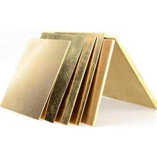 H62 Brass Sheet Thickness 0.5x100x100mm Brass Plate Customized Size CNC Frame Model Mould DIY Contruction Brass Pad