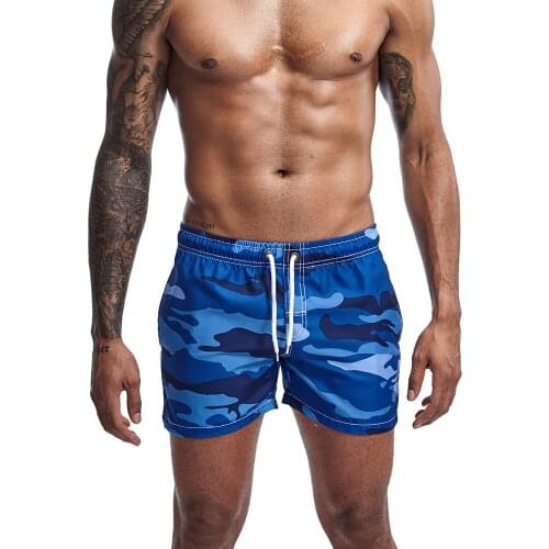 Summer Mens Casual Beach Shorts Swimwear Swimming Quick Dry Surf Board Short Camouflage Pocket Shorts Surfing Pants Swimsuits