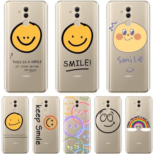 Cute Smile Funny Painting Soft Phone Case For Huawei Mate 9 10 20 Lite Silicone Back Cover For Huawei Mate 7 8 9 10 20 Pro