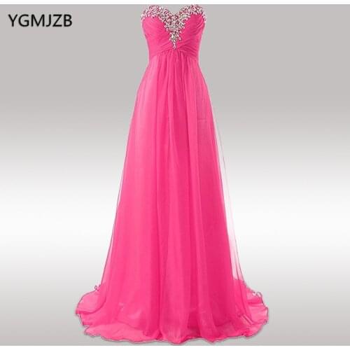 Mint Pink Bridesmaid Dresses 2018 A Line Sweetheart Beaded Backless Wedding Party Dresses for Bridesmaids Pink Long Prom Gown