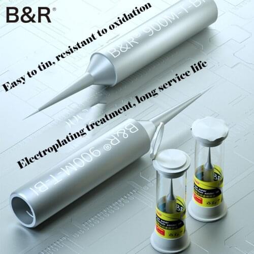 B&R 0.1mm Tip for Soldering Iron Lead-free Soldering Iron 900M-T-BI/900M-T-BS Copper Fly Line Welding Tips Solder Iron BGA Tools