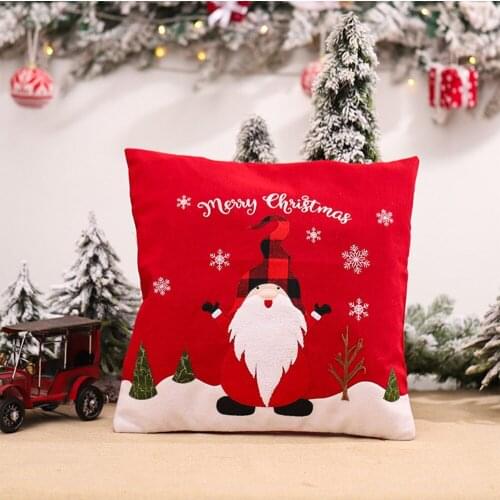 Forester Pillowcases Decorations Christmas Fabric Lumbar Cushion NEW Gunny Cloth Living Room Bedroom Sofa Bay Window Pillowslip