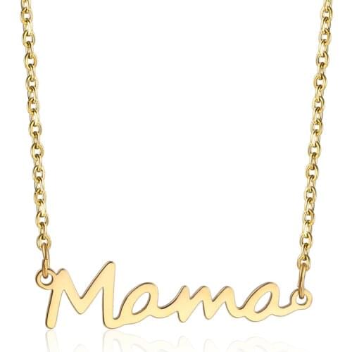 Delicate Letter Mama Necklace Mothers Love Pendant Jewelry Best Minimal Necklace for Moms Mothers Day Gifts