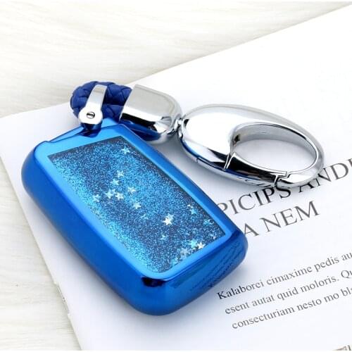 New Quicksand Soft TPU Car Key Remote Cover Case For Volkswagen VW Tiguan MK2 Magotan Passat B8 CC 2017 2018 For Skoda Superb A7