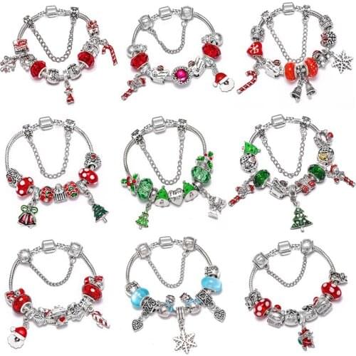 New Christmas Accessories Bead Pendant DIY Jewelry Lady Bracelet Gift Suitable for Brand Bracelet Jewelry Holiday Gift