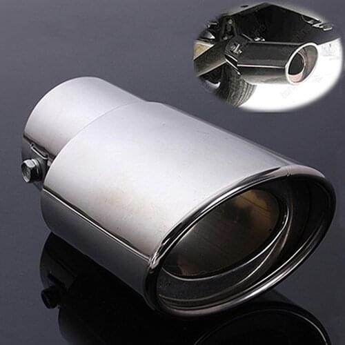Universal Replacement Car Rear Round Exhaust Pipe Tail Muffler Tip Chrome Stainless Steel Automobile Muffler Tip Car Accessories