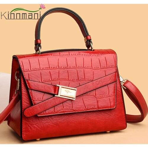 Large Capacity Leather Handbags Purses Fashion Stone Pattern Shoulder Crossbody Bag for Women Ladies Top-handle Bag Casual Totes
