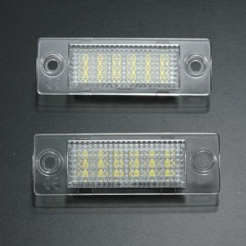 2x LED Number License Plate Light Lamp For VW Transporter T5 Multivan Caravelle Eurovan Passat Caddy Touran Golf Jetta Skoda