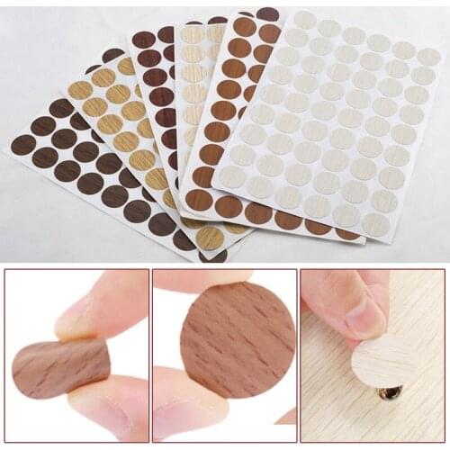 54Pcs/Sheet PVC 21mm Self Adhesive Decorative Films Furniture Screw Cover Caps Stickers Wood Craft Desk Cabinet Ornament