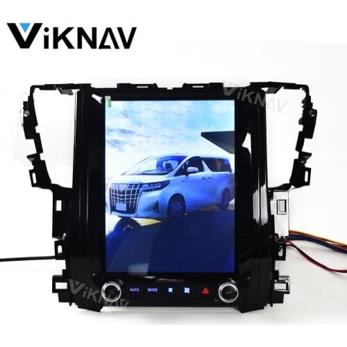 Android vertical screen car stereo video player for Toyota Alphard AH30 2015-2019 auto GPS navigation DVD player 12.1 inch