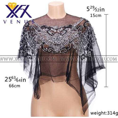 XFX VENUS 1 Pcs Rhinestones Applique Crystal Belt Wedding Patches Trimming for Women Dress Clothes Fabric Parches Applique Patch